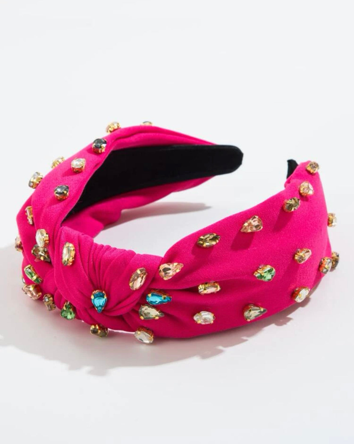 Headband with Knot Multi Color Jewels