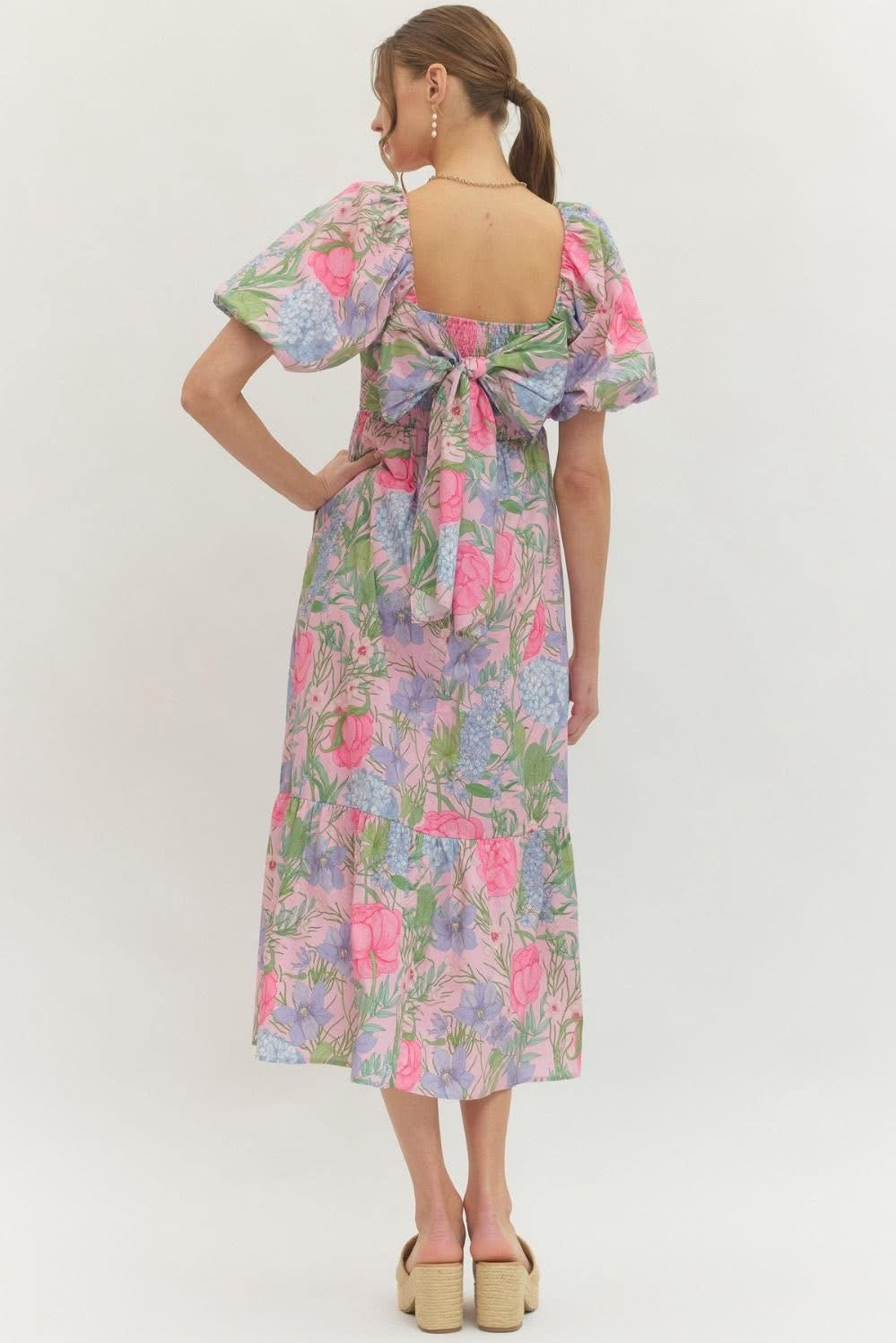 Blooming Grace Floral Midi Dress