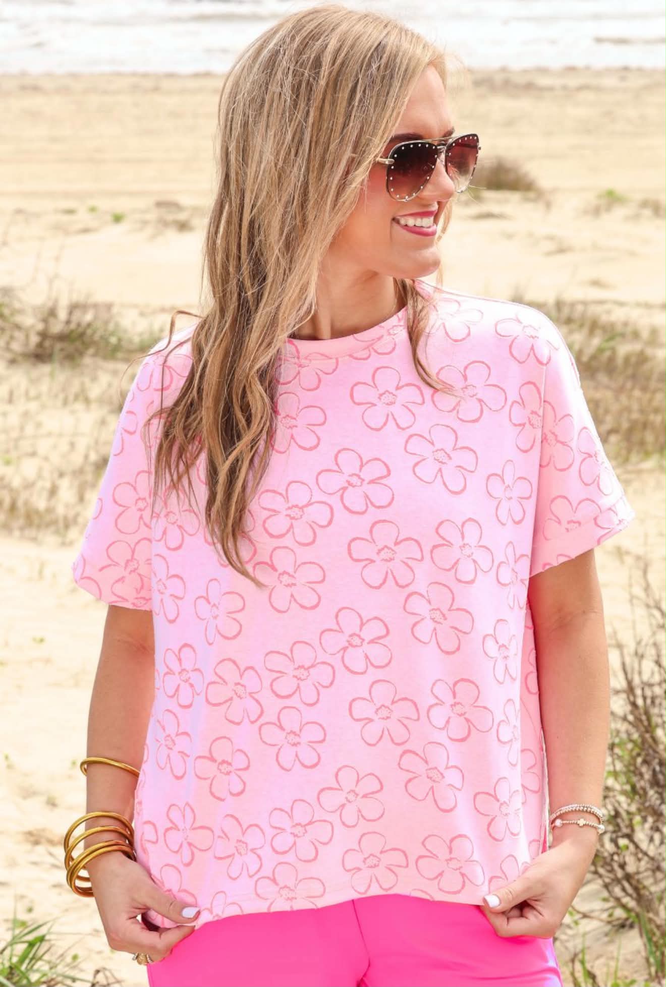Pink Blooming Top