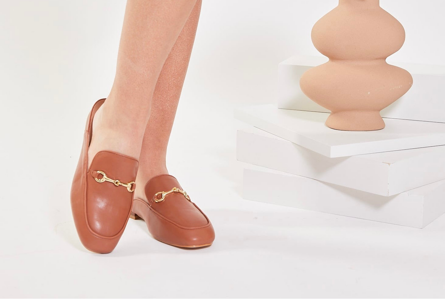 Corkys Charmer Loafer Slides Cognac