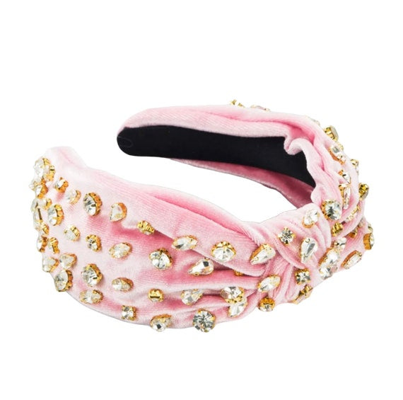 Velvet Jewel Knotted Headband