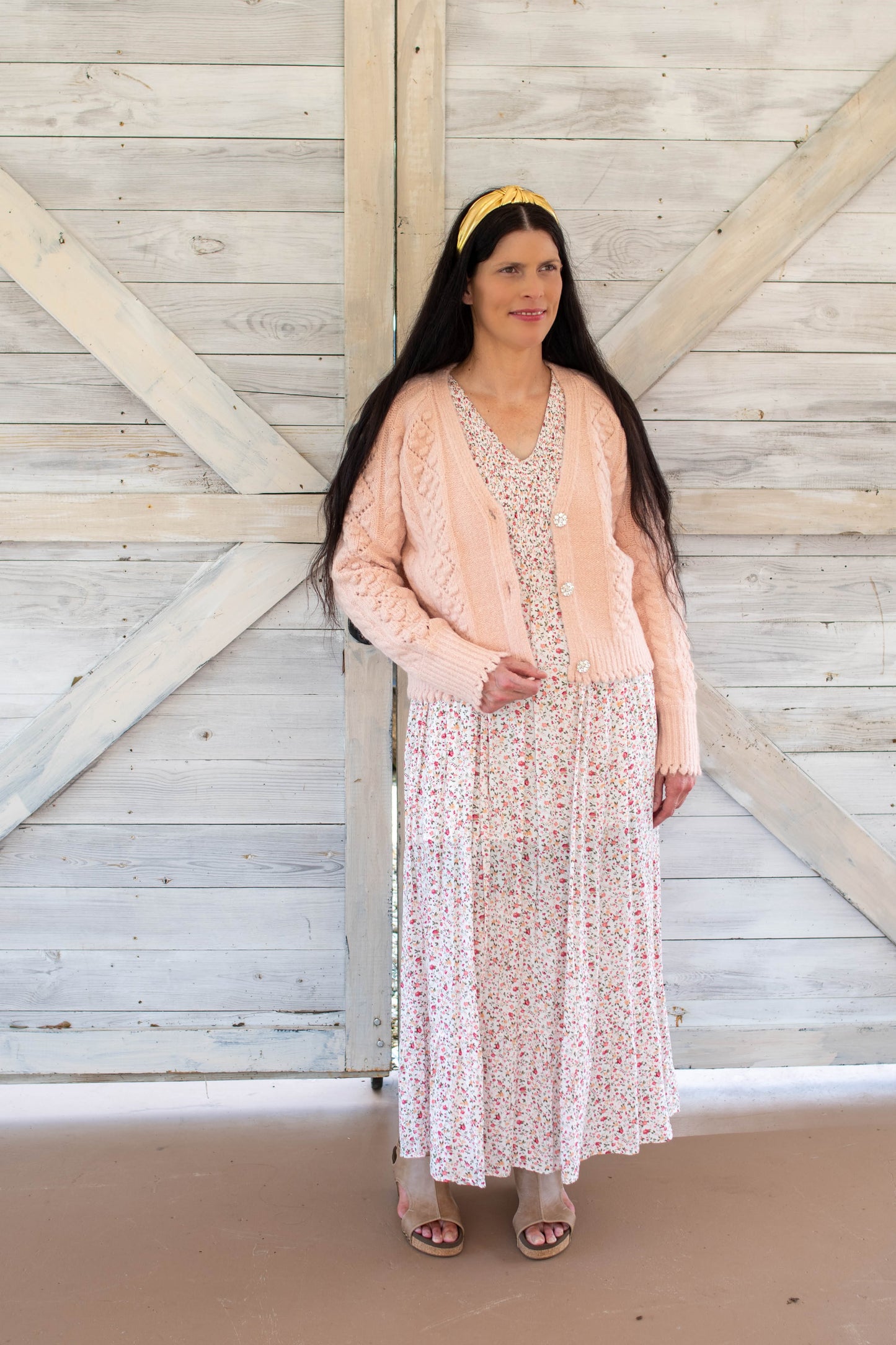 Last one Floral Maxi with Pockets Dress