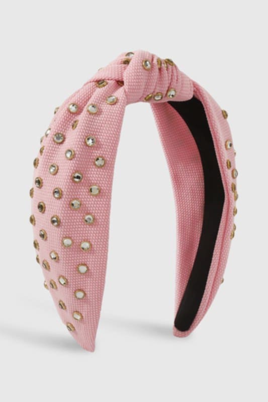 Light Pink Knotted Embellished Headband