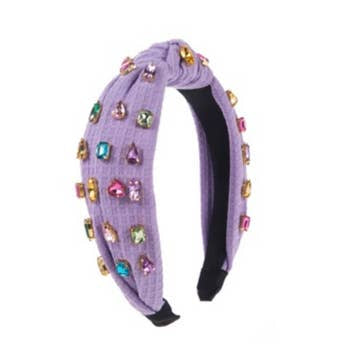 Jewels Waffle Knit Knotted Headband