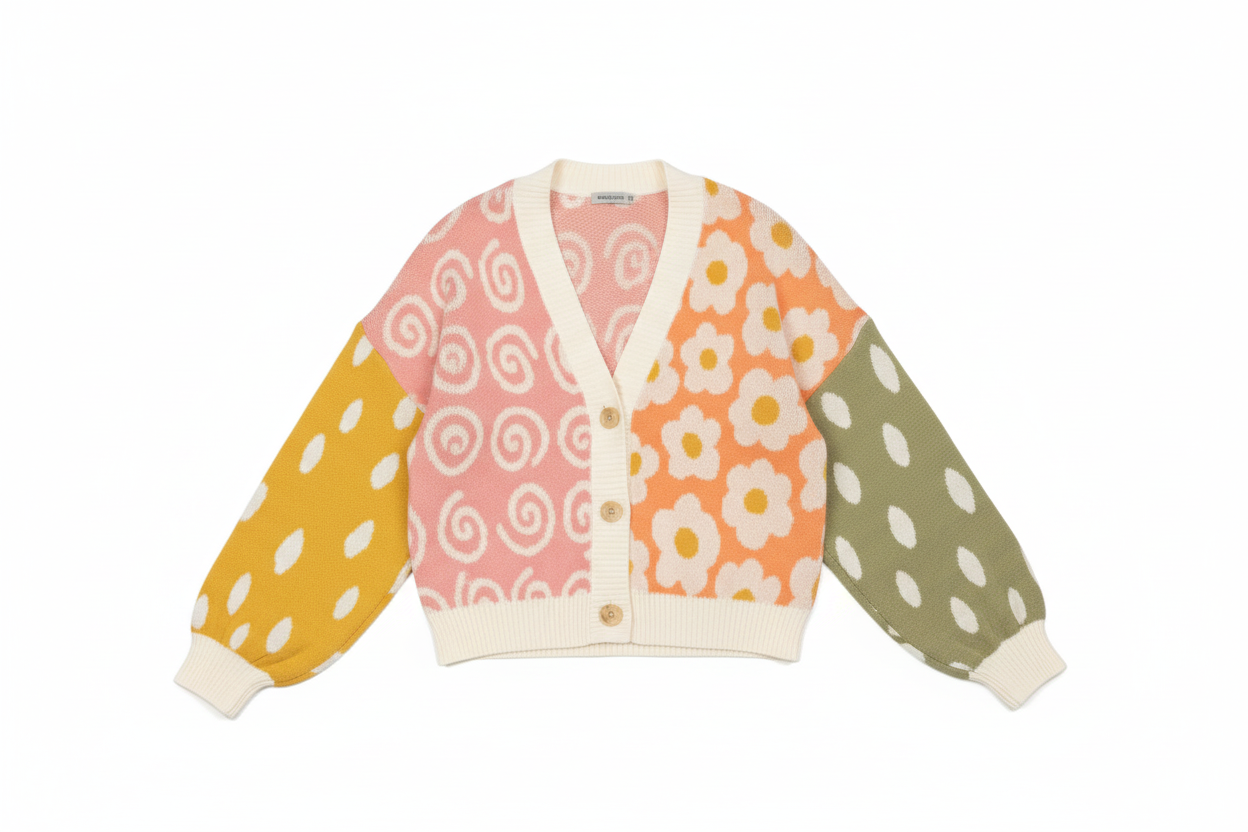 Whimsical Multi Block Cardigan