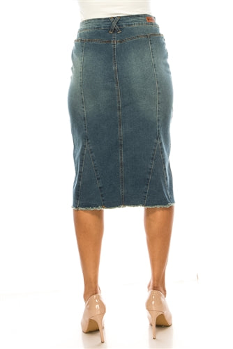 Kellie• Light Wash Denim Skirt