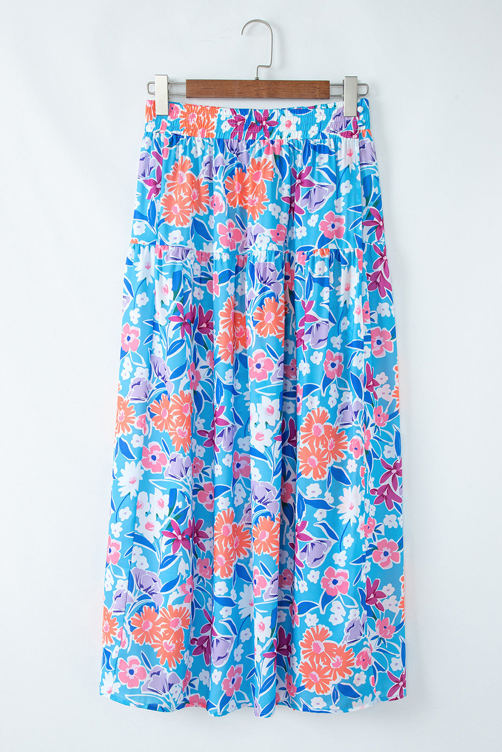 Floral Wrap Maxi Skirt