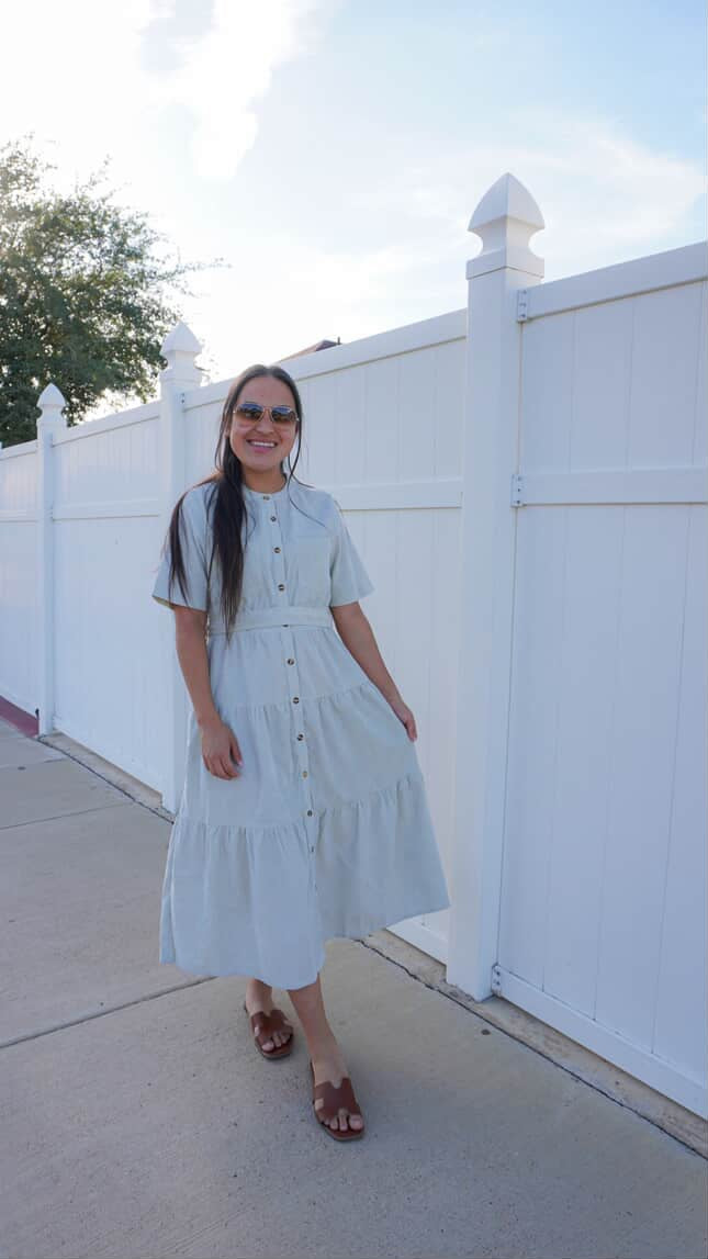 Brittney• Corduroy Button down Dress