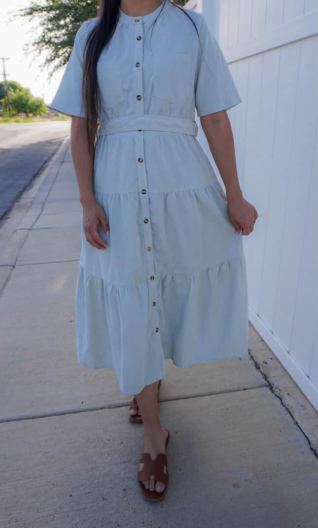 Brittney• Corduroy Button down Dress