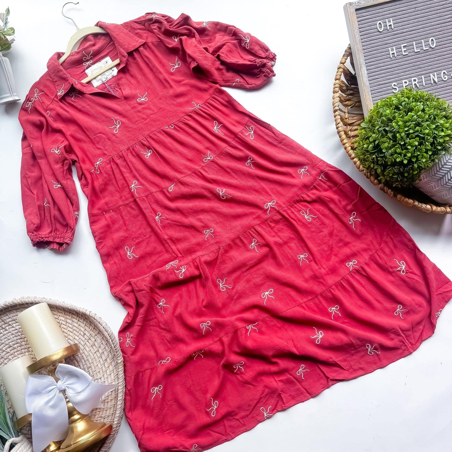 Gracelyn• Bow Mauve Maxi Dress