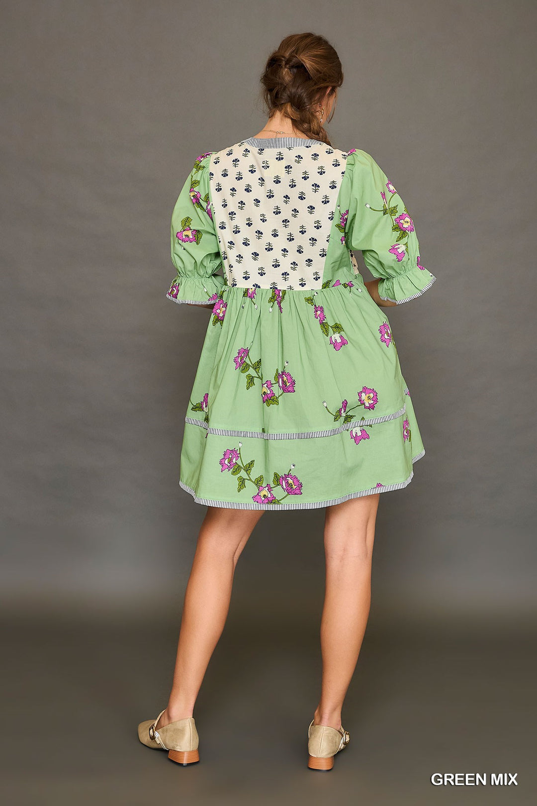 Spring is Calling Mixed Print Tunic