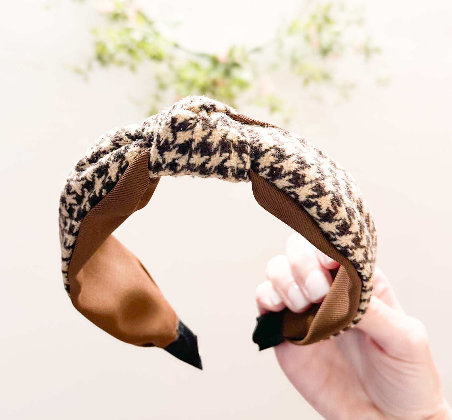 Houndstooth Knotted Headband