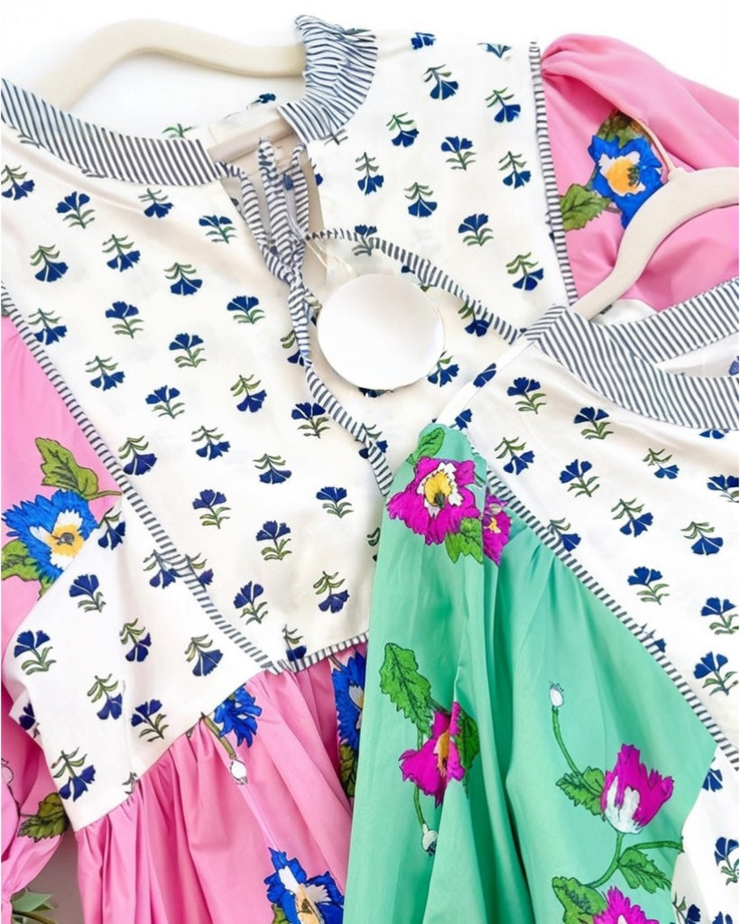 Spring is Calling Mixed Print Tunic