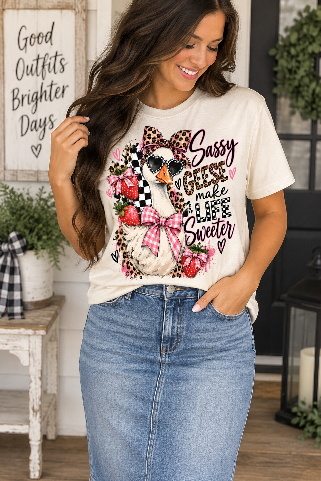 Sassy Geese make life Sweeter• comfort color Tee ￼