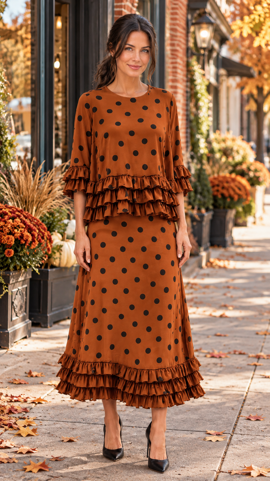 Autumn Charm Polka Dot Set