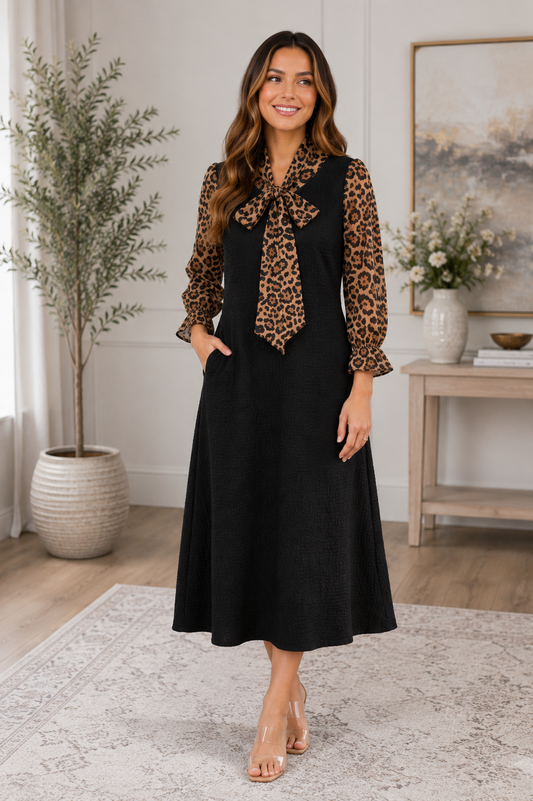 Midi Dress with big Bow
