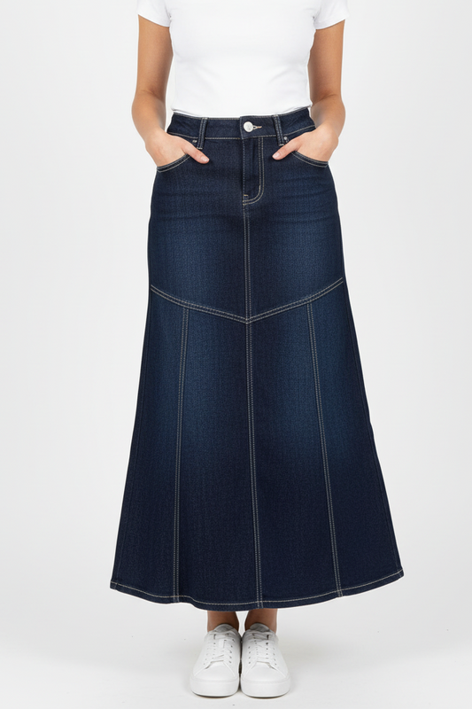 Long Denim Skirt