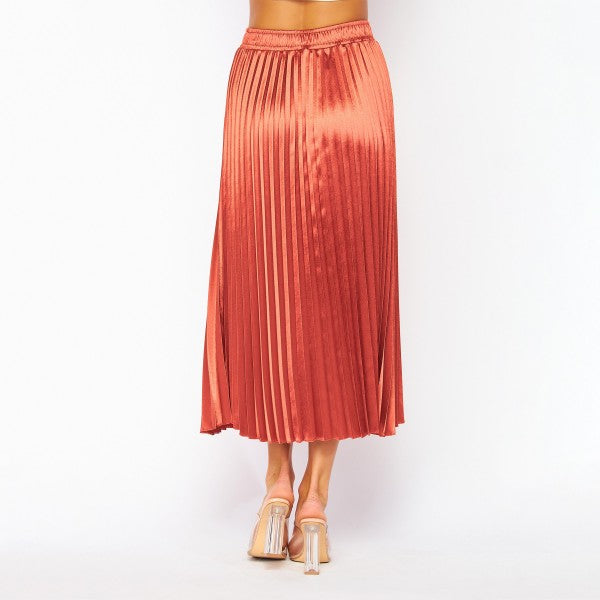 Melissa• Pleated Skirt Rose Gold