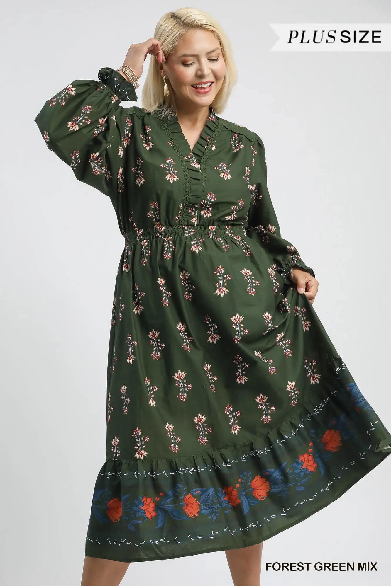 Forest Green Midi Dress