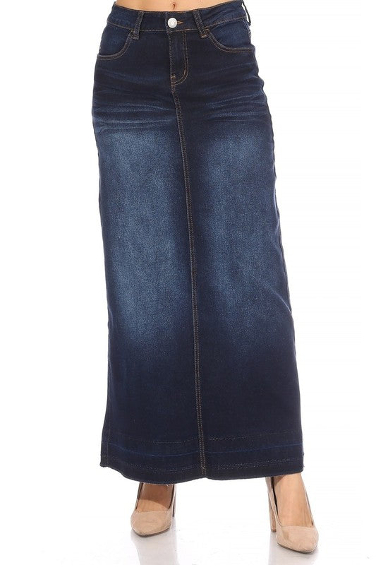 The Heritage Maxi Denim Skirt