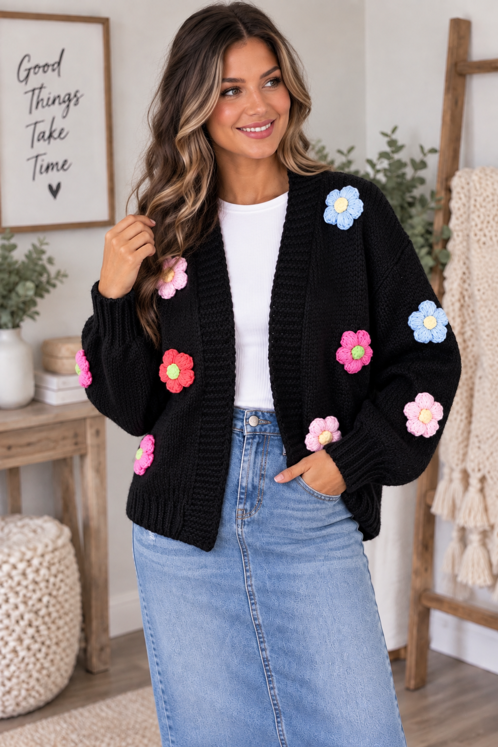 3D Petal Pop Cardigan