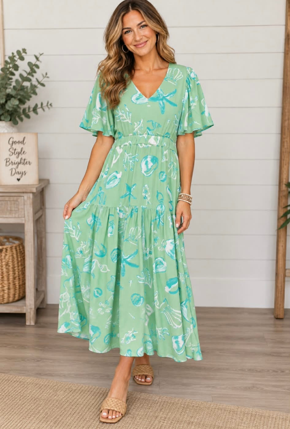 Sage & Sea Midi Dress