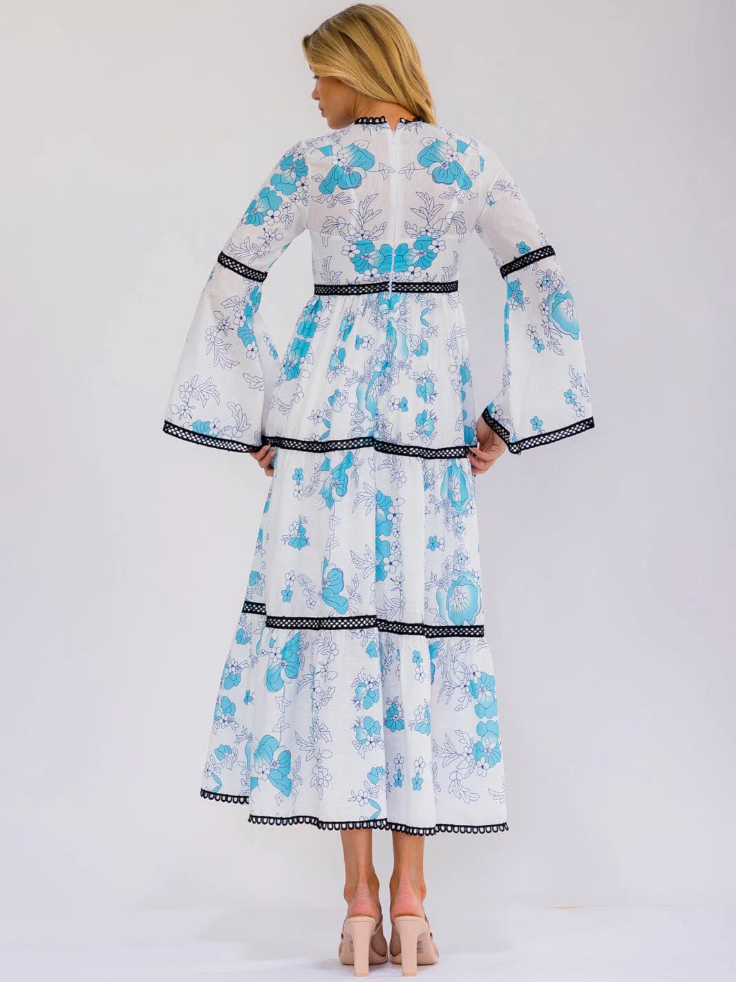 The Aqua Bloom Maxi Dress