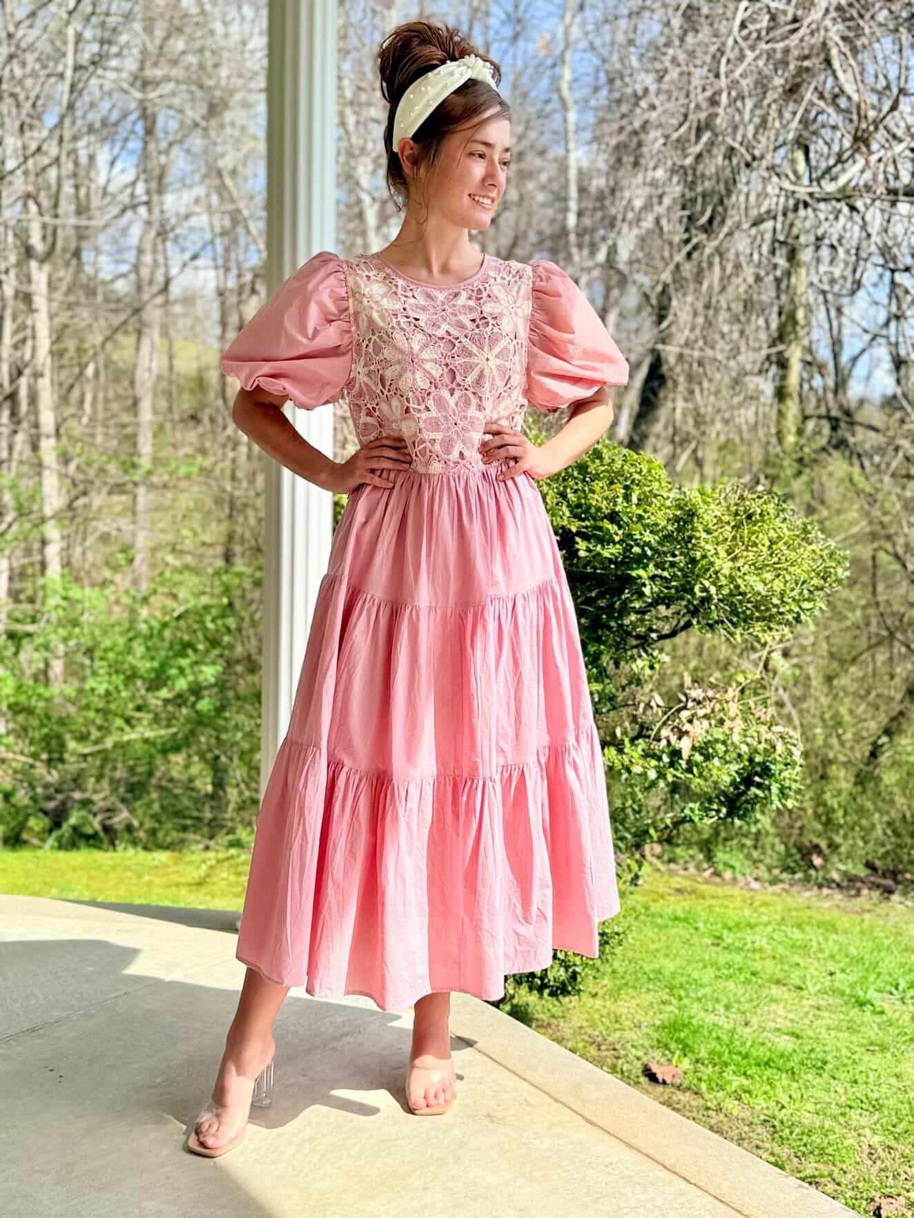 Ballerina Blossom Crochet Dress