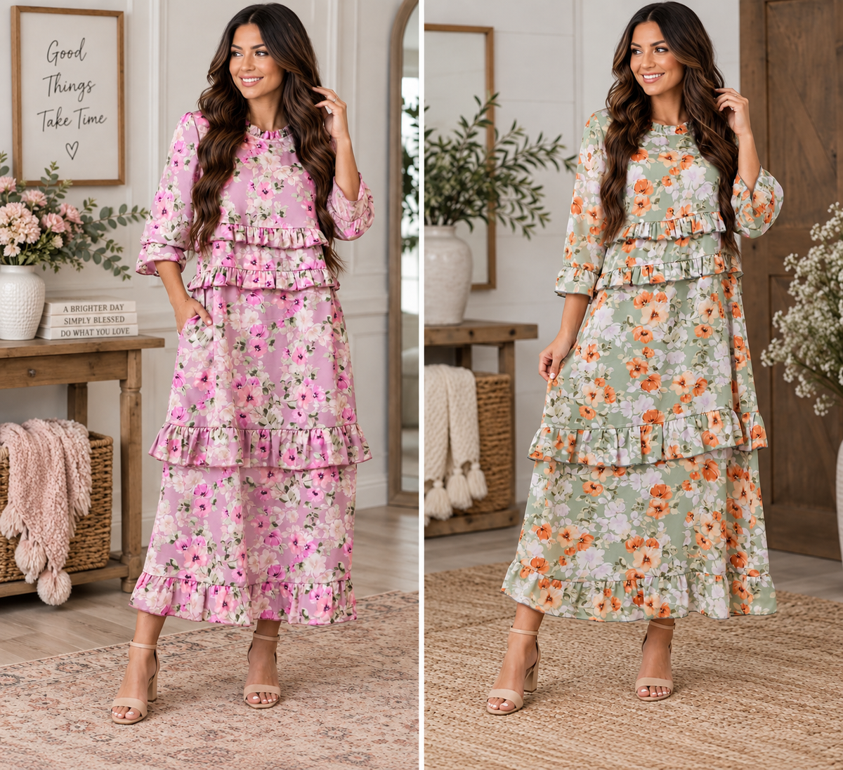 Sweetheart Garden Midi Dress