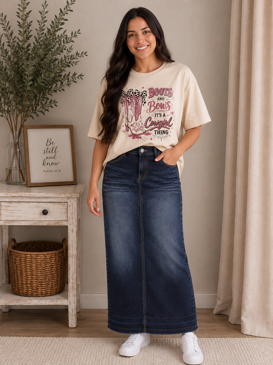 Boots and Bows Tee• Comfort Color ￼