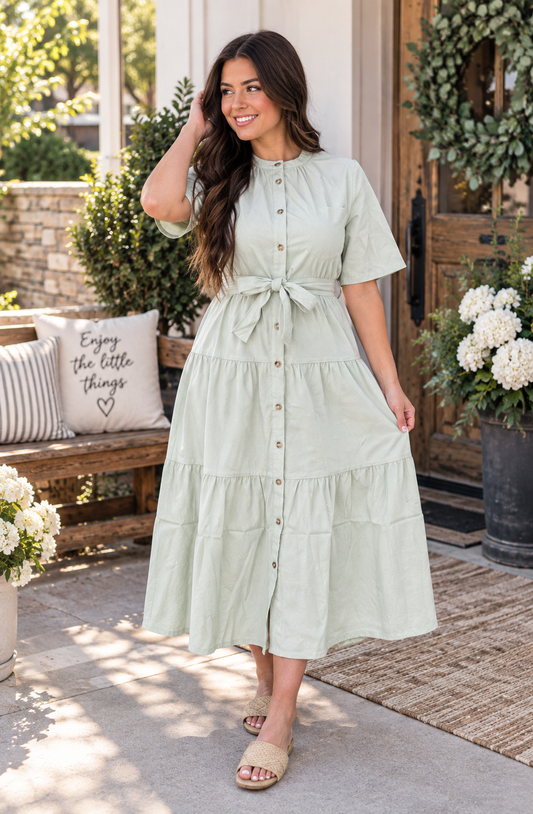 Brittney• Corduroy Button down Dress