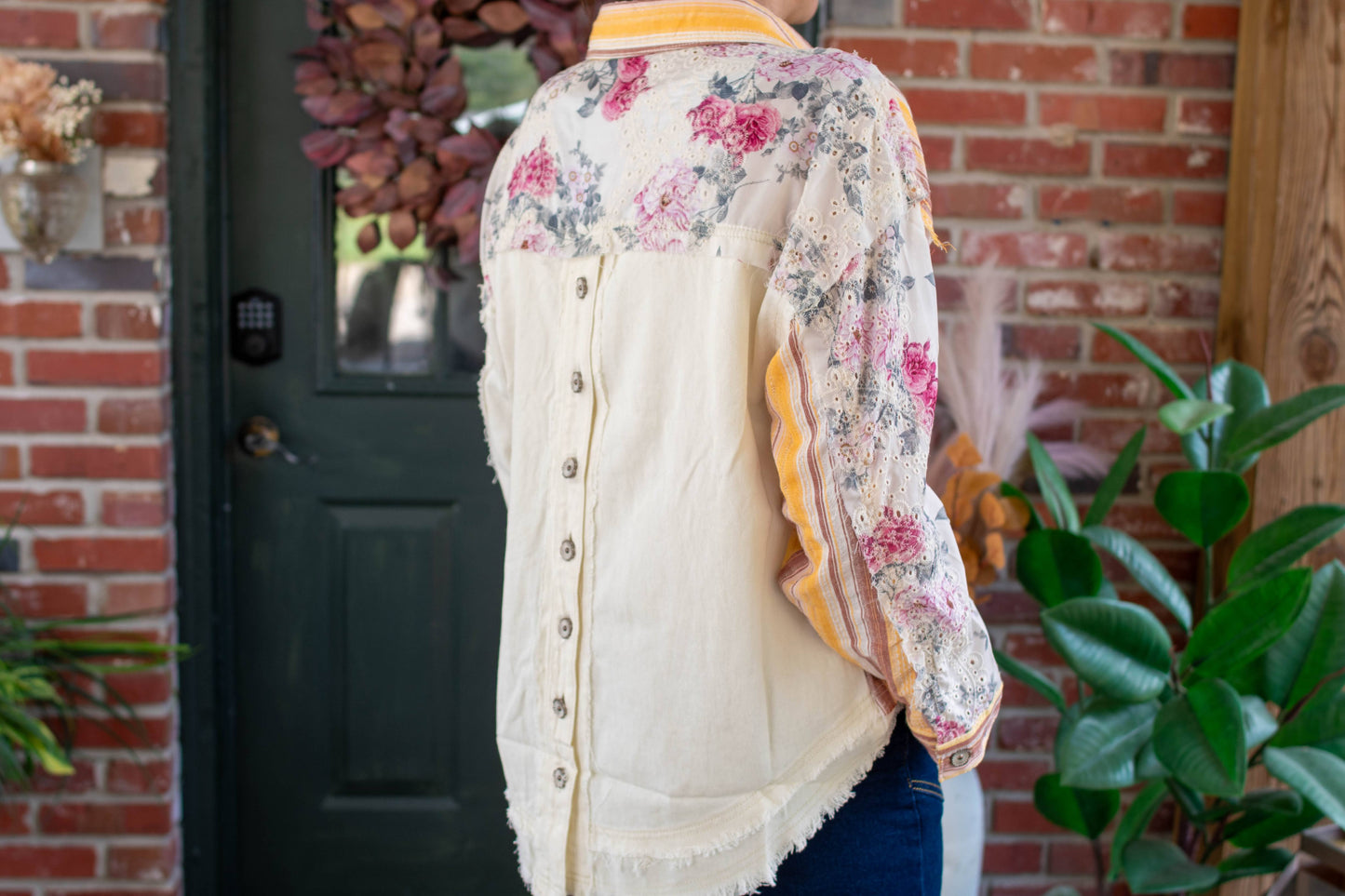 Multi colored floral Lace Jacket ￼