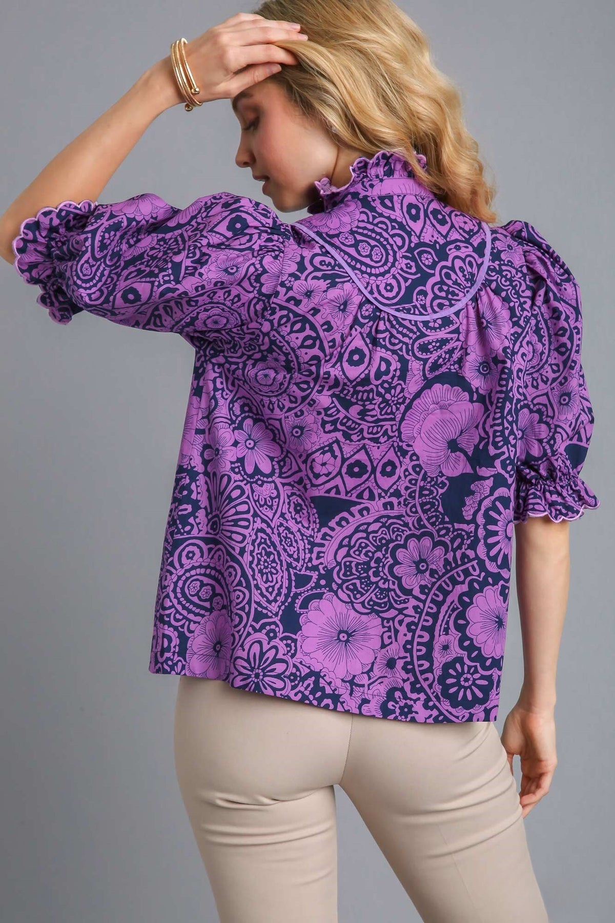 Purple Floral Elements Top