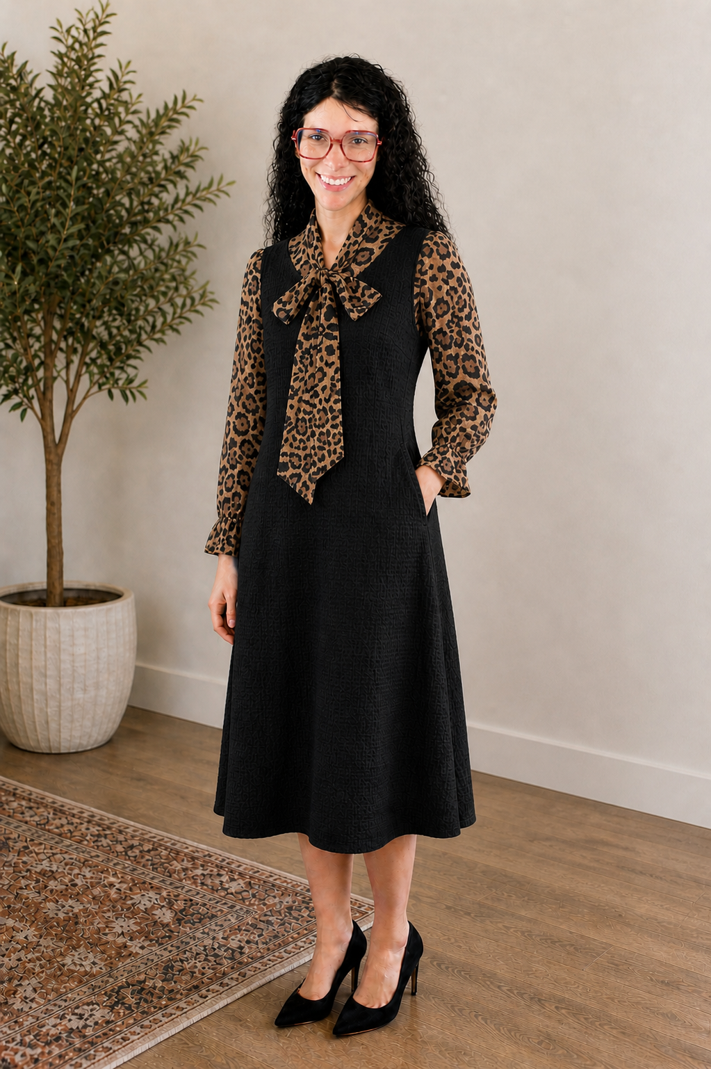 Midi Dress with big Bow