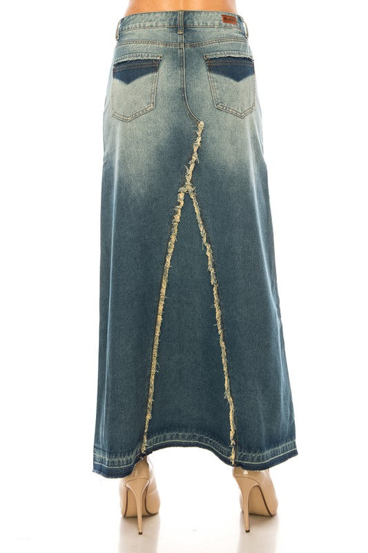 The Journey Maxi Denim Skirt