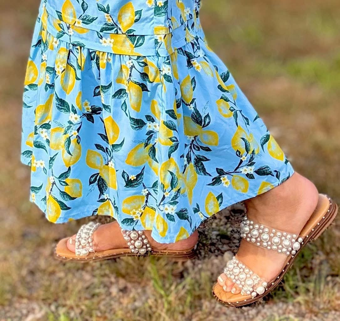 Corky's Clear with Pearls Mamma Mia Sandals