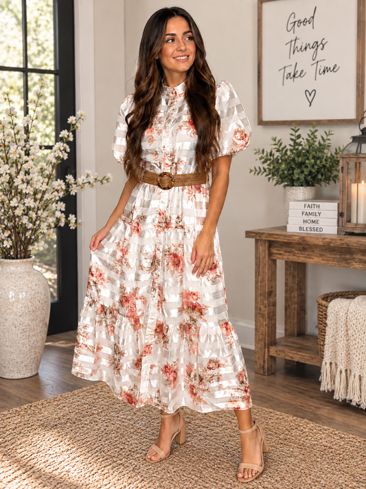 Floral Satin Dress
