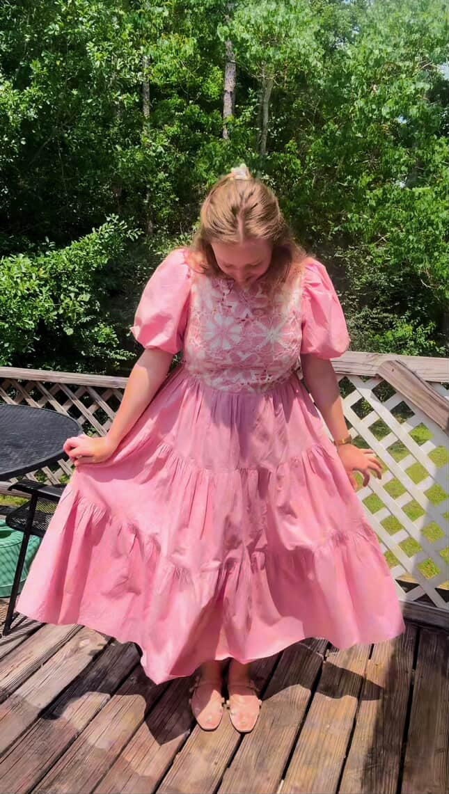 Ballerina Blossom Crochet Dress