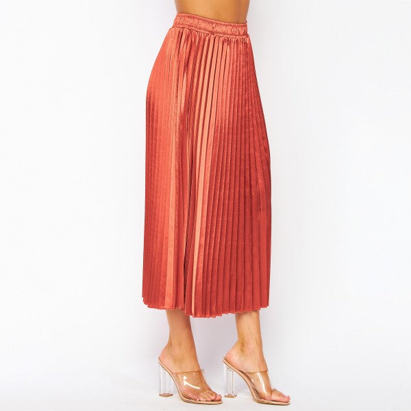 Melissa• Pleated Skirt Rose Gold
