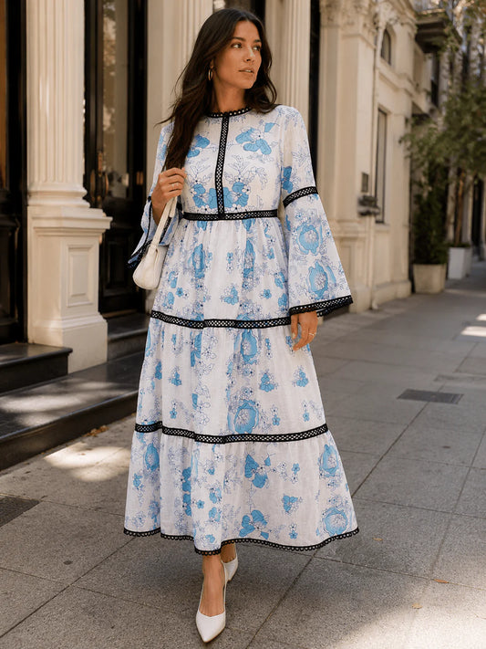 The Aqua Bloom Maxi Dress