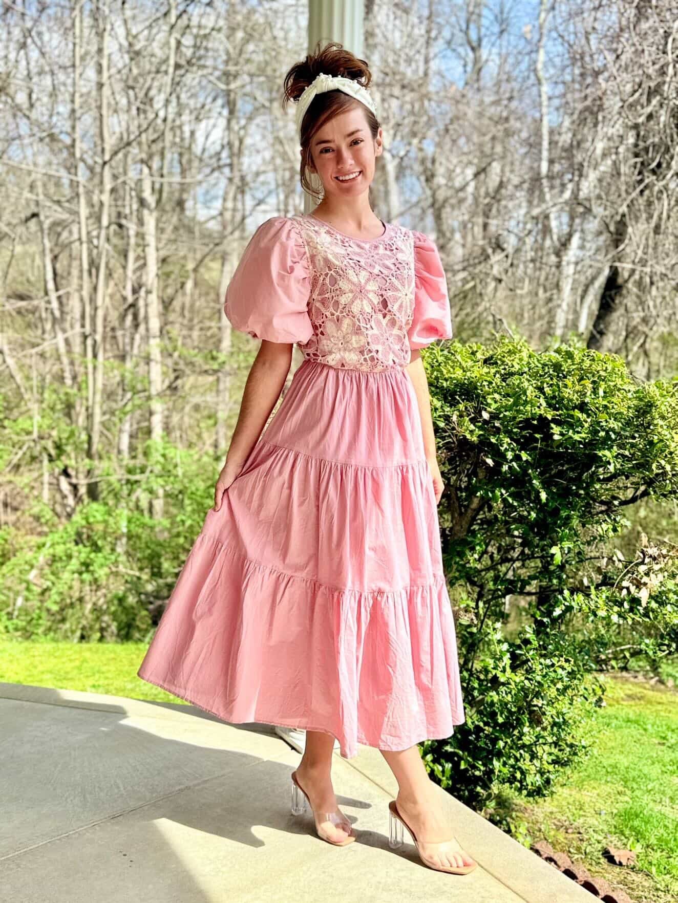 Ballerina Blossom Crochet Dress