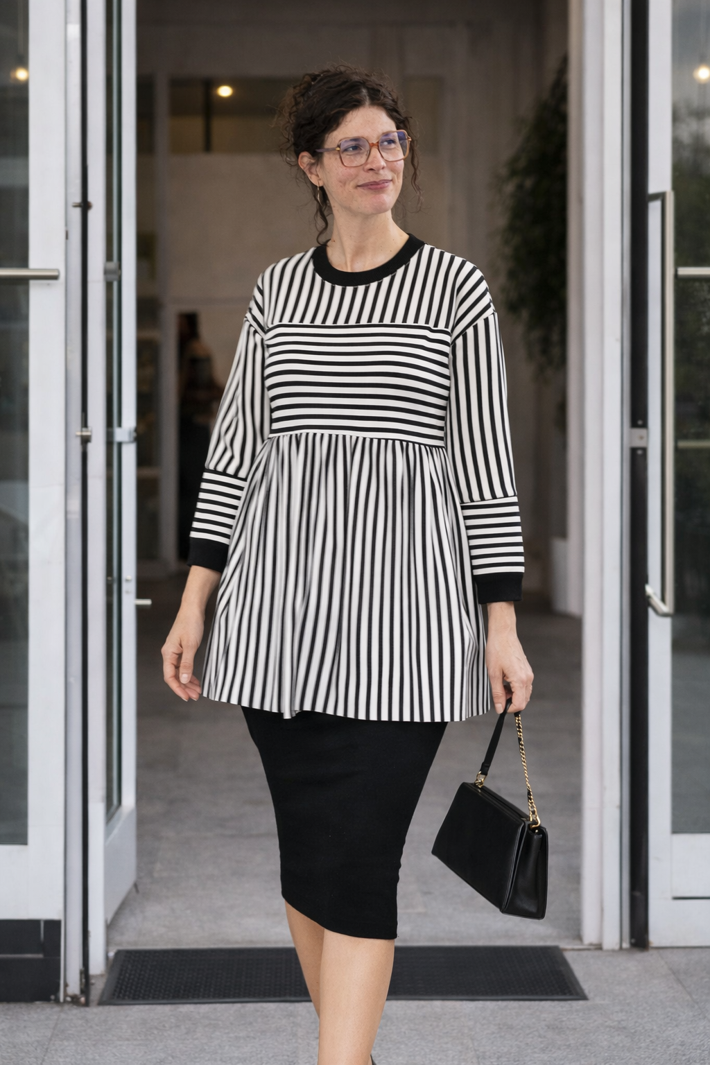 Long Sleeve Striped Tunic ￼