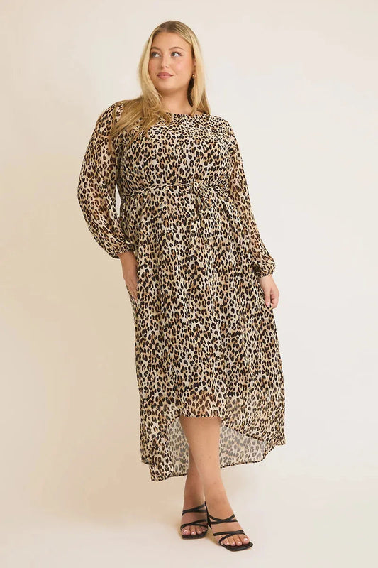 Leopard Chiffon Dress