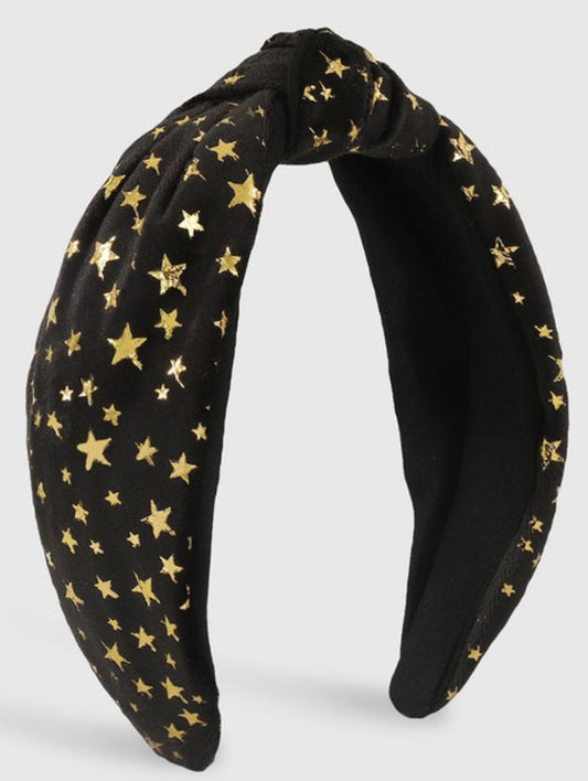Gold Star Knotted Headband