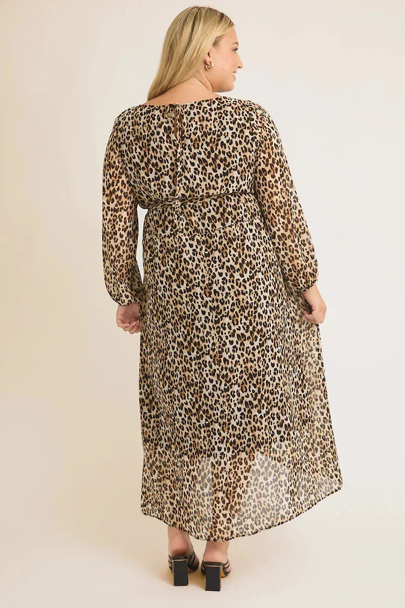Leopard Chiffon Dress