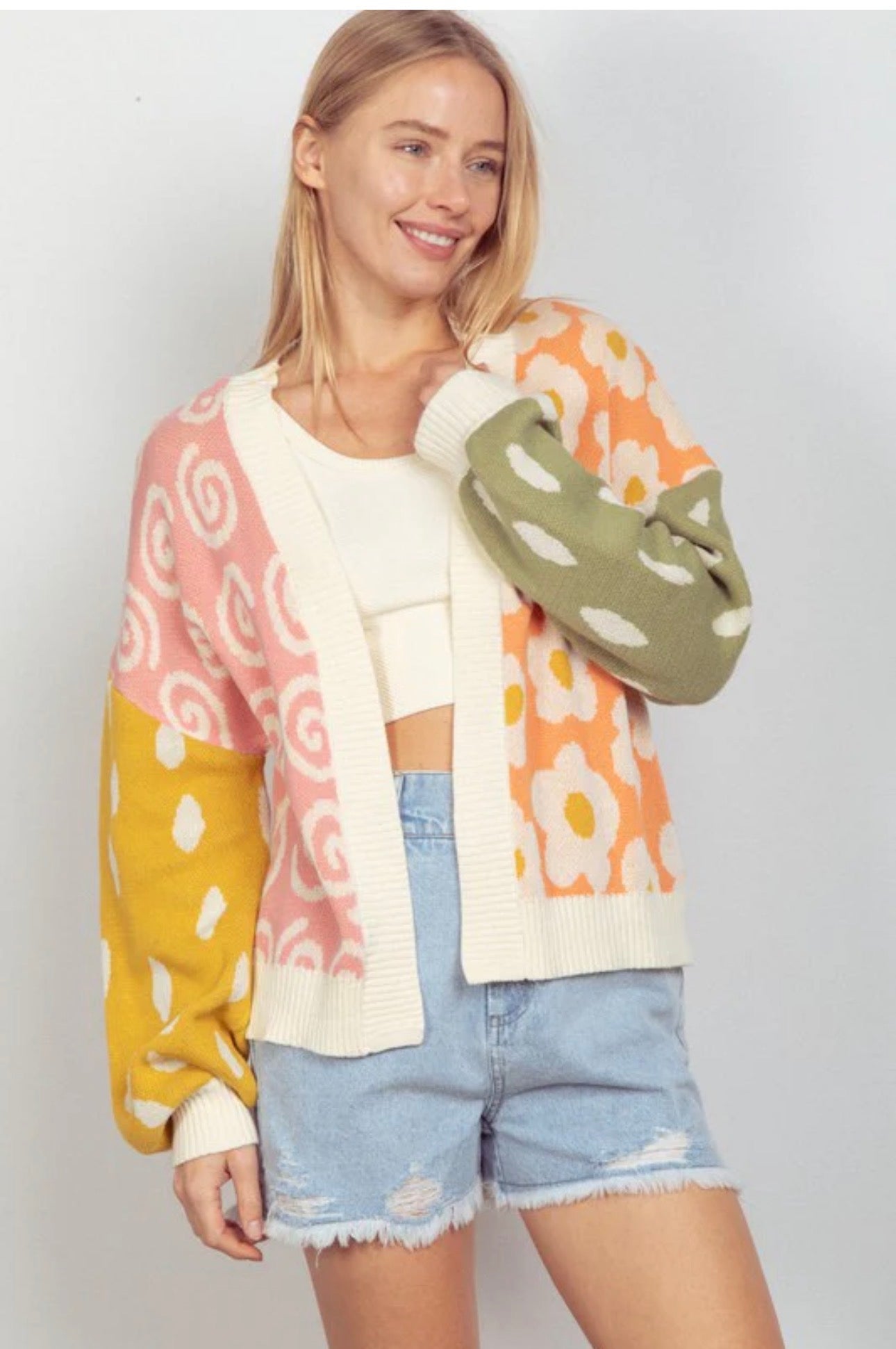 Whimsical Multi Block Cardigan