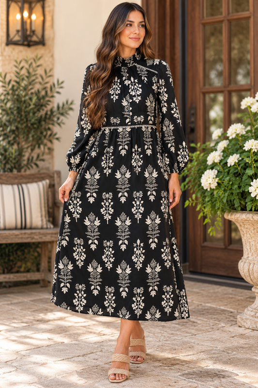 Black Floral Dress