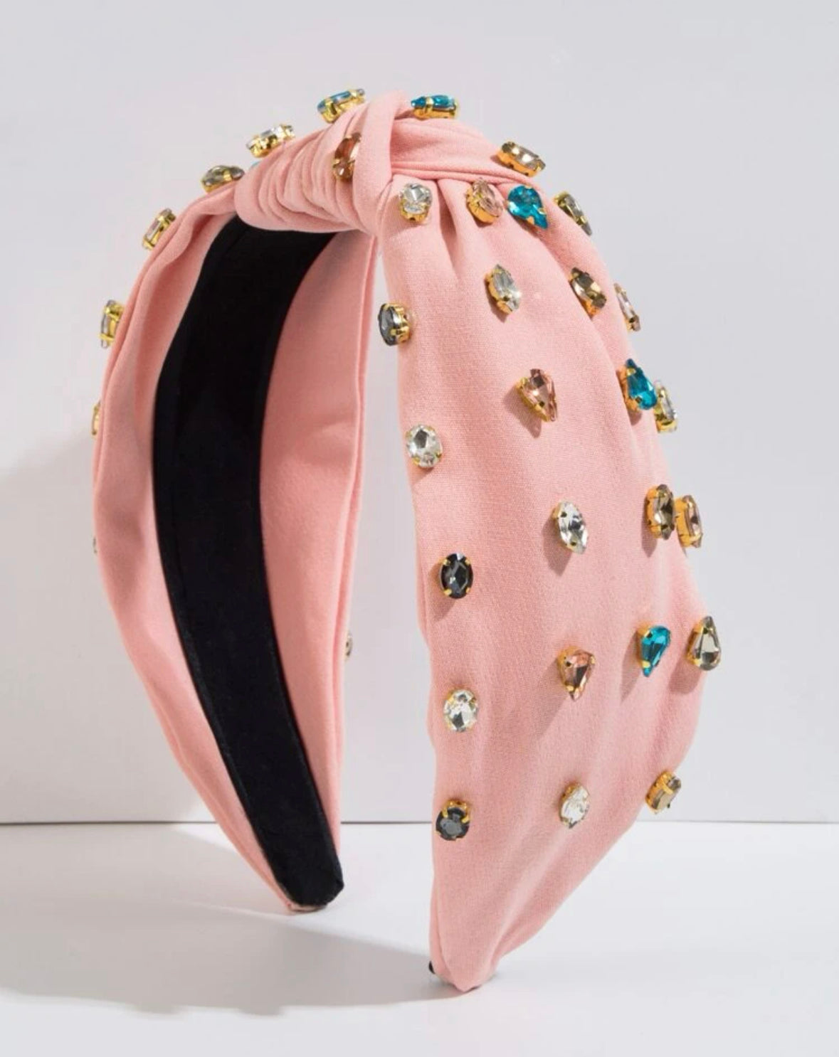 Headband with Knot Multi Color Jewels