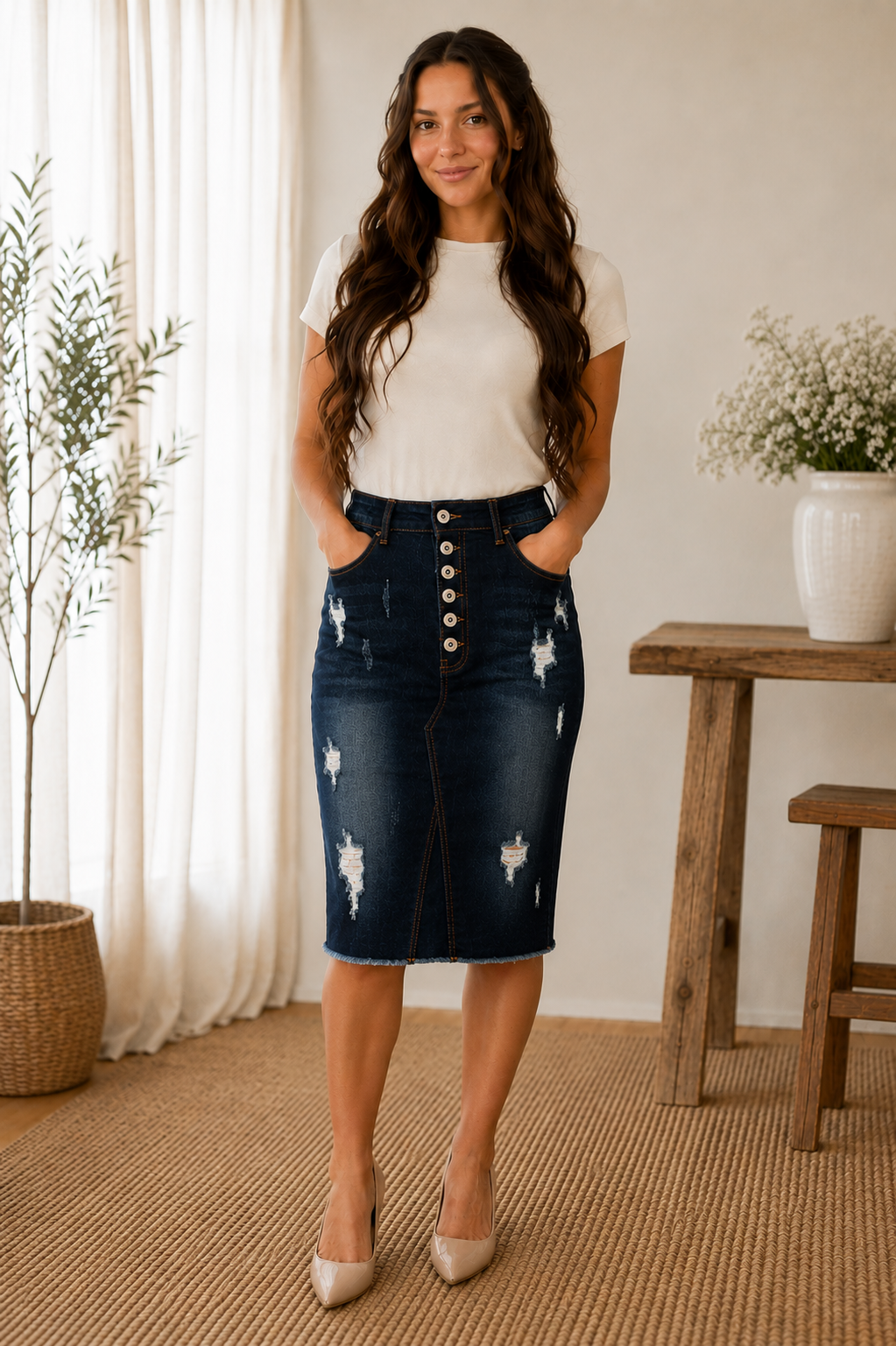 The Ruth Denim Skirt