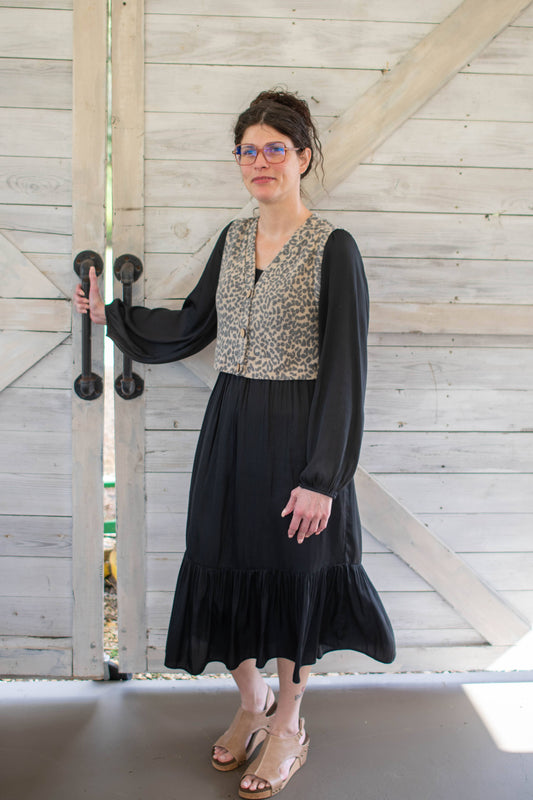 Leopard Print layering Vest